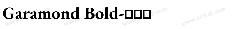 Garamond Bold字体转换